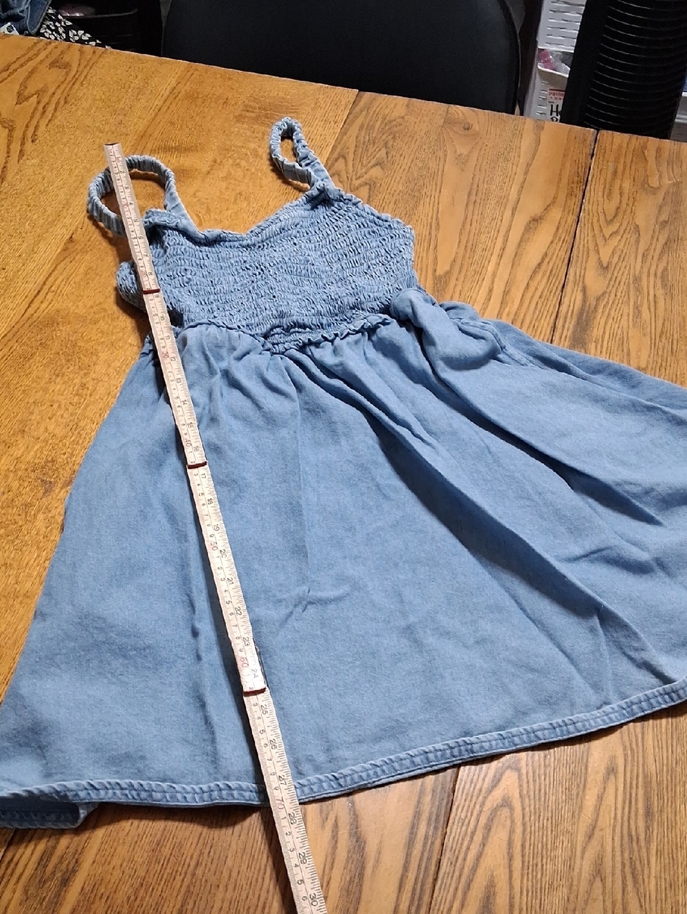 AMERICAN EAGLE Jean Dress Womens XS BLUE Denim Straps Sleeveless Used Preowned - Picture 1 of 5